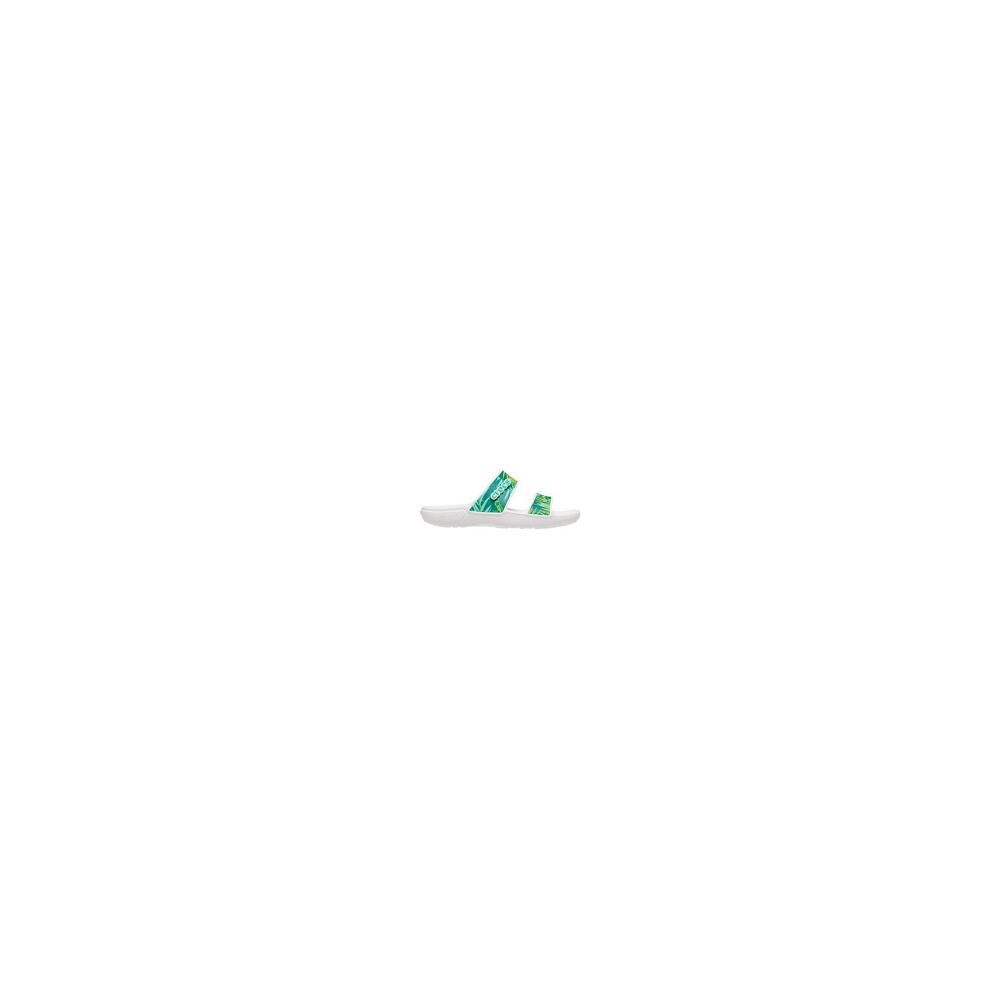 Claquette Crocs Classiche Tropical Sandal Femme Blanche | France 0605UZGT